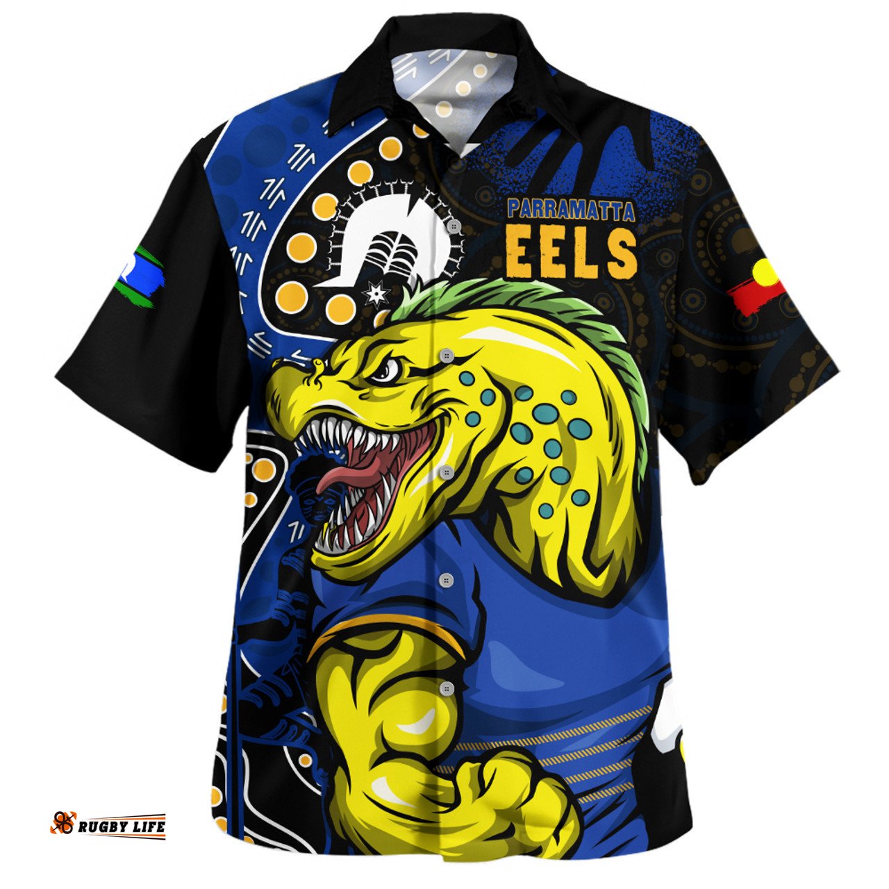 Amazing Aussie Parramatta Eels NAIDOC Indigenous Warrior Spirit Hawaiian Shirt