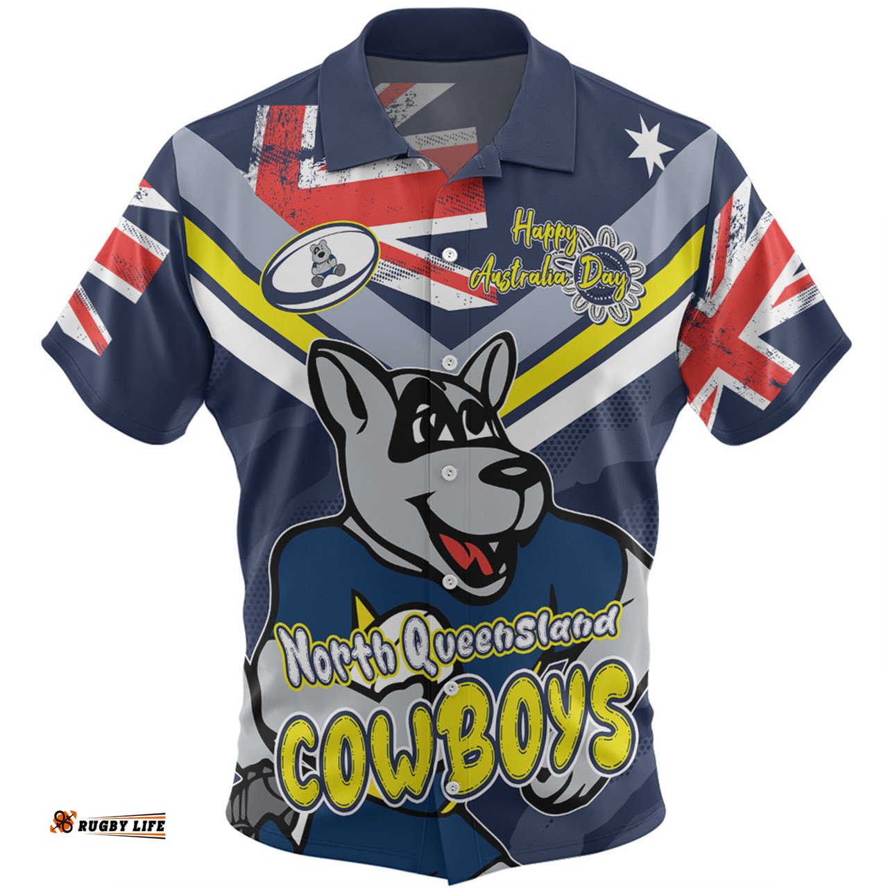 Amazing Aussie North Queensland Cowboys Happy Australia Day We Are One And Free Hawaiian Shirt