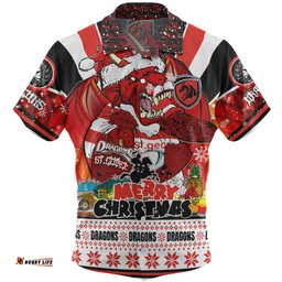 Amazing Aussie St. George Illawarra Dragons Christmas Custom Dragons Santa Aussie Big Things Hawaiian Shirt