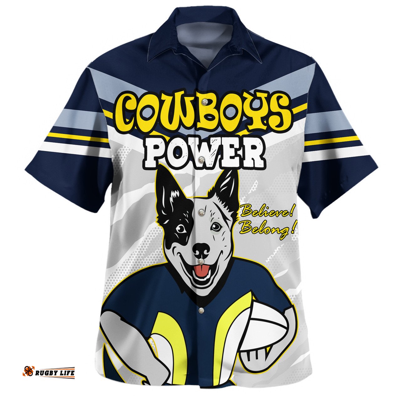 Amazing Aussie North Queensland Cowboys Custom North Queensland Cowboys Supporter Hawaiian Shirt