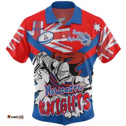Amazing Aussie Newcastle Knights Happy Australia Day We Are One And Free Hawaiian Shirt
