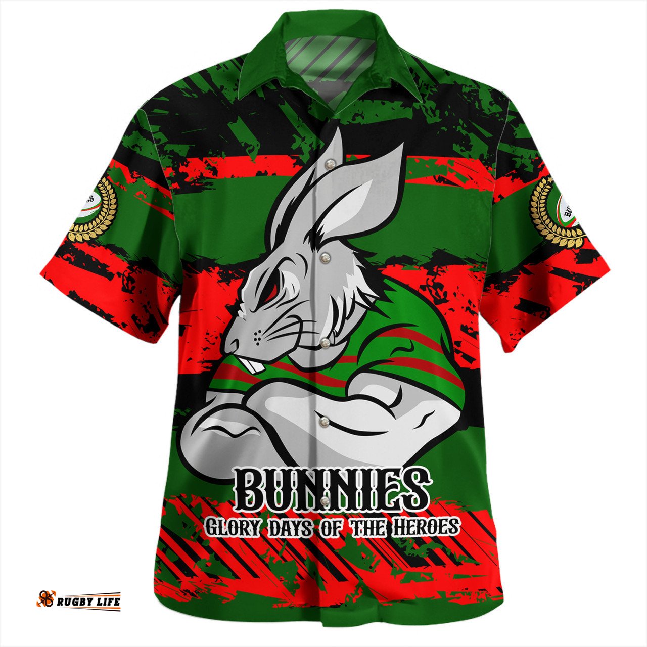 Amazing Aussie South Sydney Rabbitohs Theme Song Inspired Hawaiian Shirt