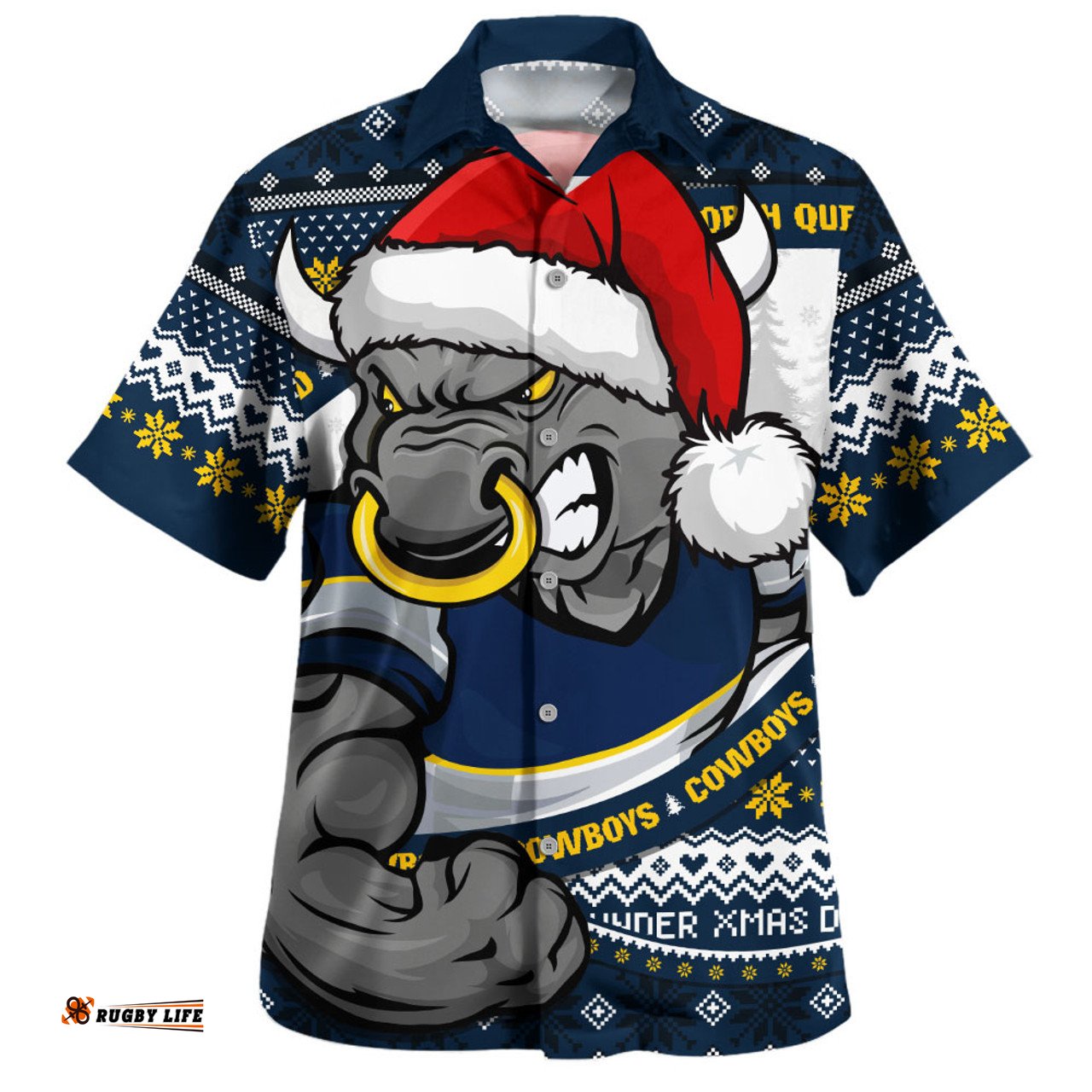 Amazing Aussie North Queensland Cowboys Ugly Knit Style For Christmas Game Fans Hawaiian Shirt