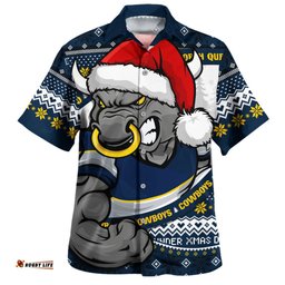 Amazing Aussie North Queensland Cowboys Ugly Knit Style For Christmas Game Fans Hawaiian Shirt