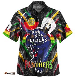 Amazing Aussie Penrith Panthers Naidoc Week Custom Penrith Panthers Naidoc Week For Our Elders Australian Indigenous Dot Art Hawaiian Shirt