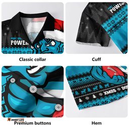 Amazing Aussie Port Adelaide Merry Christmas Down Under Footy Power Style Hawaiian Shirt