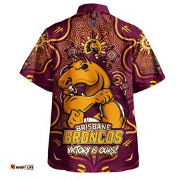 Amazing Aussie Queensland Maroons Aboriginal Pattern Inspired Victory Is Ours Hawaiian Shirt