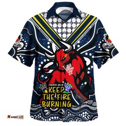 Amazing Aussie North Queensland Cowboys Aboriginal Inspired Naidoc Week Custom For Die Hard Fan Supporters Hawaiian Shirt