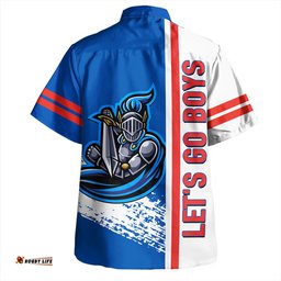 Amazing Aussie Newcastle Knights Sport Knights Mascot Quater Style Hawaiian Shirt