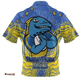 Amazing Aussie Parramatta Eels Custom Custom With Aboriginal Inspired Style Of Dot Painting Patterns  Hawaiian Shirt