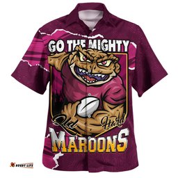 Amazing Aussie Queensland Maroons QLD Rampage Cane Toad Edition Hawaiian Shirt