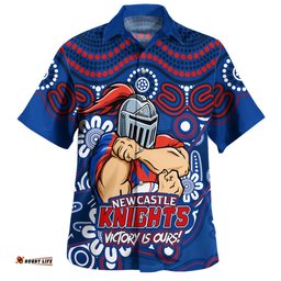 Amazing Aussie Newcastle Knights Aboriginal Inspired Tough Fan Rugby For Life Hawaiian Shirt