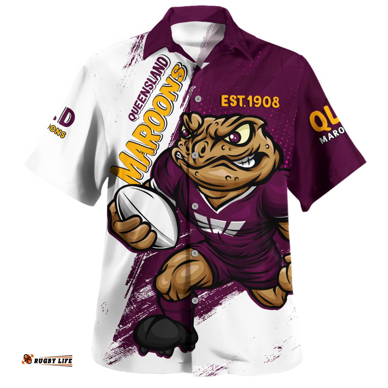 Amazing Aussie Queensland Maroons Battleborn Maroons Hawaiian Shirt