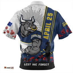 Amazing Aussie North Queensland Cowboys Anzac Day Lest We Forget Strong Fighting Spirit Hawaiian Shirt