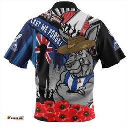 Amazing Aussie North Melbourne Anzac Day Honor United In Spirit Hawaiian Shirt