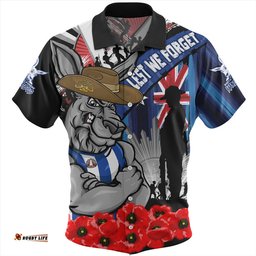 Amazing Aussie North Melbourne Anzac Day Honor United In Spirit Hawaiian Shirt