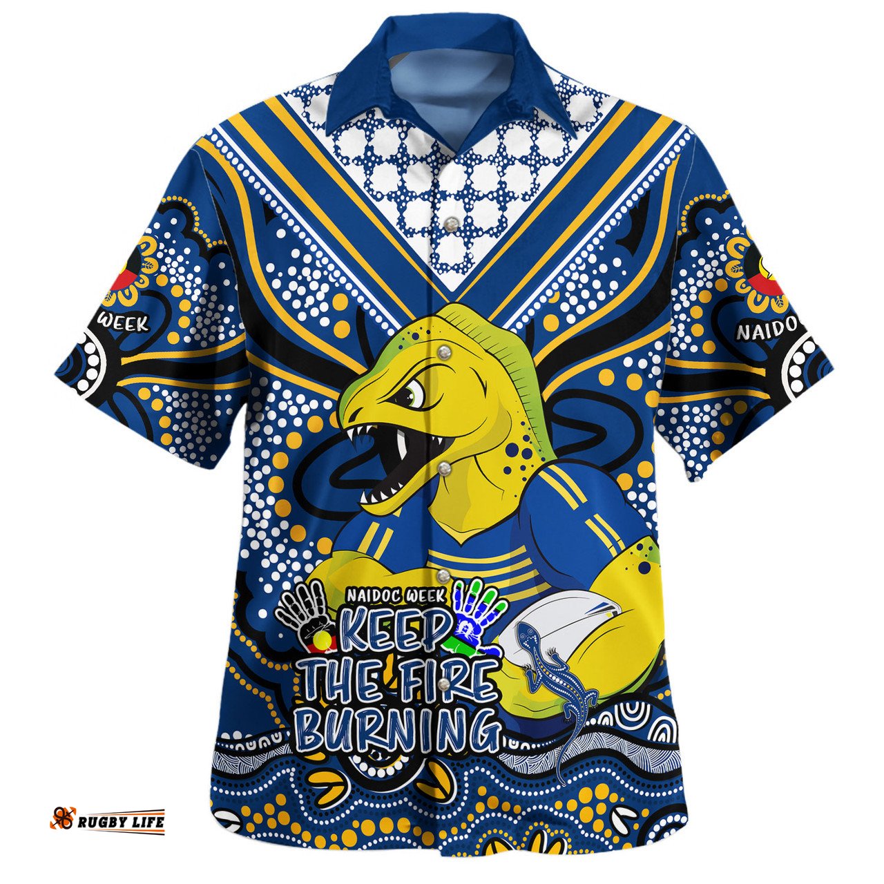 Amazing Aussie Parramatta Eels Aboriginal Inspired Naidoc Week Custom For Die Hard Fan Supporters Hawaiian Shirt