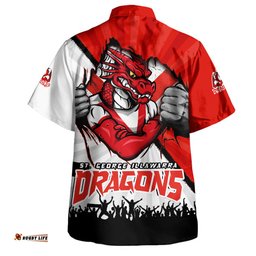 Amazing Aussie St. George Illawarra Dragons Fearless Soul Series Hawaiian Shirt