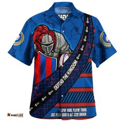 Amazing Aussie Newcastle Knights Sport Theme Song For Rugby With Sporty Style Hawaiian Shirt