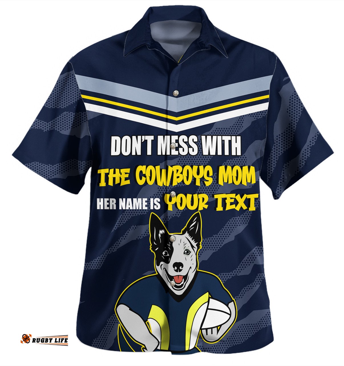 Amazing Aussie North Queensland Cowboys Mother's Day Screaming Mom and Crazy Fan Hawaiian Shirt
