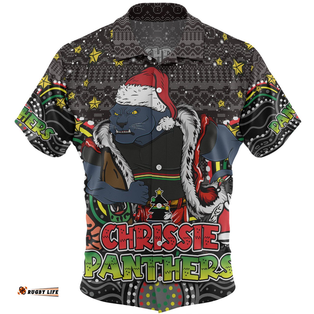 Amazing Aussie Penrith Panthers Christmas Custom Christmas Knit Patterns Vintage Jersey Ugly Hawaiian Shirt
