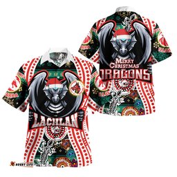 Amazing Aussie St. George Illawarra Dragons Merry Christmas Dragons Dragons Indigenous Hawaiian Shirt