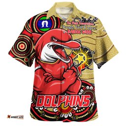 Amazing Aussie Redcliffe Dolphins Spirit Of NAIDOC Series Hawaiian Shirt