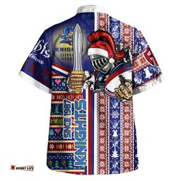 Amazing Aussie Newcastle Knights Merry Christmas Novocastrians With Snowflakes Ho Ho Ho Scratch Hawaiian Shirt