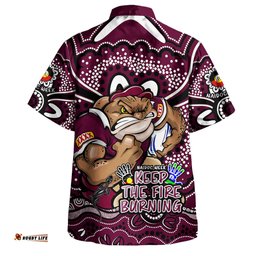 Amazing Aussie Queensland Maroons Aboriginal Inspired Naidoc Week Custom For Die Hard Fan Supporters Hawaiian Shirt