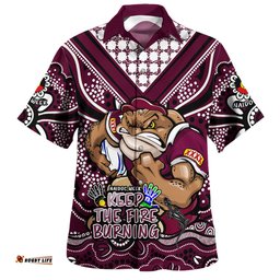 Amazing Aussie Queensland Maroons Aboriginal Inspired Naidoc Week Custom For Die Hard Fan Supporters Hawaiian Shirt