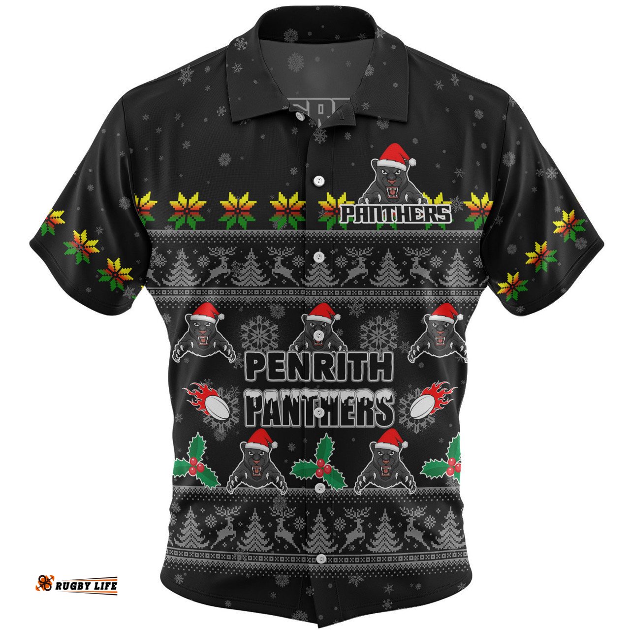 Amazing Aussie Penrith Panthers Christmas Custom Special Ugly Christmas Hawaiian Shirt