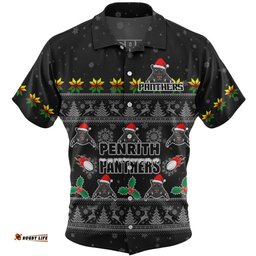 Amazing Aussie Penrith Panthers Christmas Custom Special Ugly Christmas Hawaiian Shirt