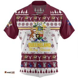 Amazing Aussie Queensland Christmas Merry Chrissie Hawaiian Shirt