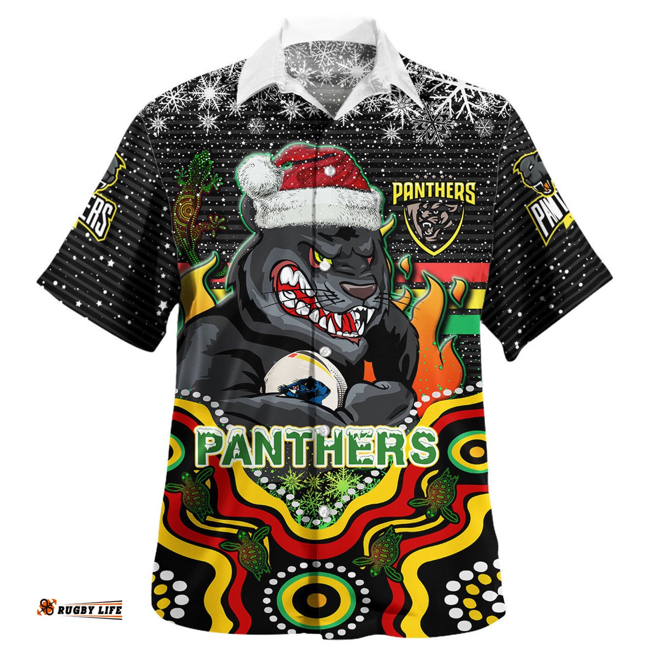 Amazing Aussie Penrith Panthers Merry Christmas Indigenous Penrith Panthers Hawaiian Shirt