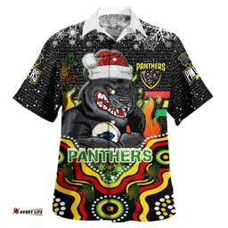Amazing Aussie Penrith Panthers Merry Christmas Indigenous Penrith Panthers Hawaiian Shirt