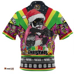 Amazing Aussie Penrith Panthers Christmas Custom Penrith Panthers Santa Aussie Big Things Christmas Hawaiian Shirt