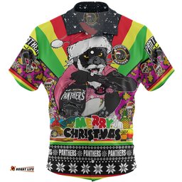 Amazing Aussie Penrith Panthers Christmas Custom Penrith Panthers Santa Aussie Big Things Christmas Hawaiian Shirt