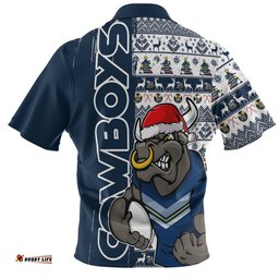 Amazing Aussie North Queensland Cowboys Merry Ugly Xmas Nordic Pattern Style Hawaiian Shirt
