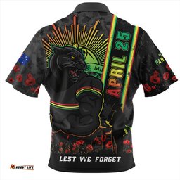 Amazing Aussie Penrith Panthers Anzac Day Lest We Forget Strong Fighting Spirit Hawaiian Shirt