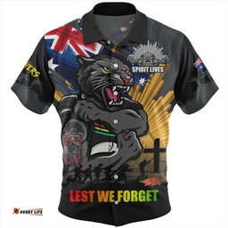 Amazing Aussie Penrith Panthers Fearless ANZAC Defender Hawaiian Shirt