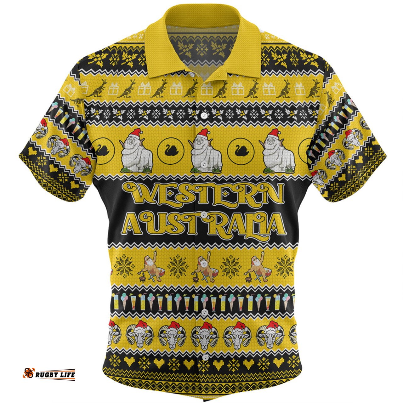 Amazing Aussie Western Australia Big Things Christmas Custom Giant Ram Hawaiian Shirt