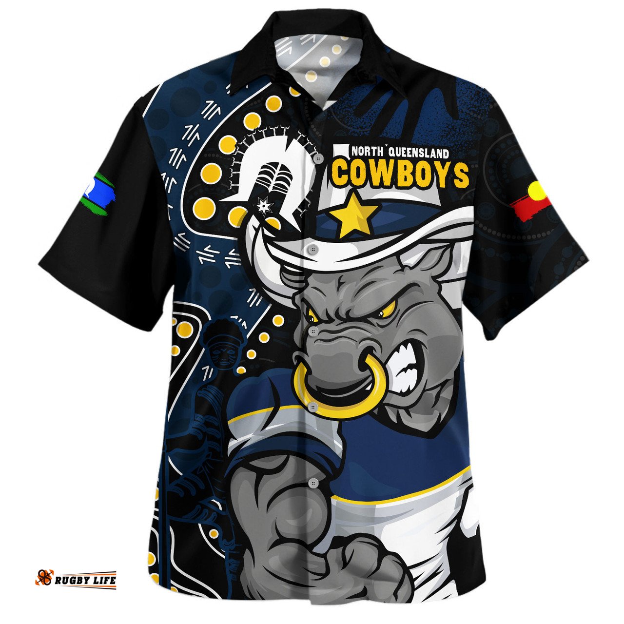 Amazing Aussie North Queensland Cowboys NAIDOC Indigenous Warrior Spirit Hawaiian Shirt