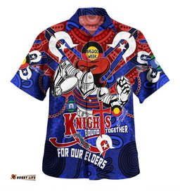 Amazing Aussie Newcastle Knights Naidoc Week Custom Newcastle Knights Naidoc Week For Our Elders Knights Bound Together Hawaiian Shirt