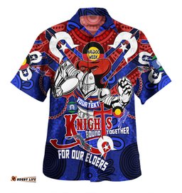 Amazing Aussie Newcastle Knights Naidoc Week Custom Newcastle Knights Naidoc Week For Our Elders Knights Bound Together Hawaiian Shirt