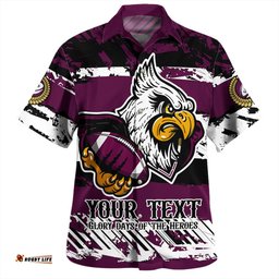 Amazing Aussie Manly Warringah Sea Eagles Theme Song Inspired Hawaiian Shirt