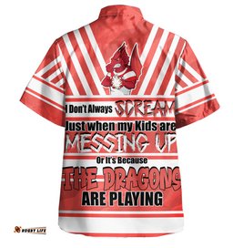 Amazing Aussie St. George Illawarra Dragons Mother's Day Screaming Mom and Crazy Fan Hawaiian Shirt