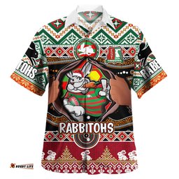Amazing Aussie South Sydney Rabbitohs Merry Christmas Super Rabbitohs In Me Hawaiian Shirt