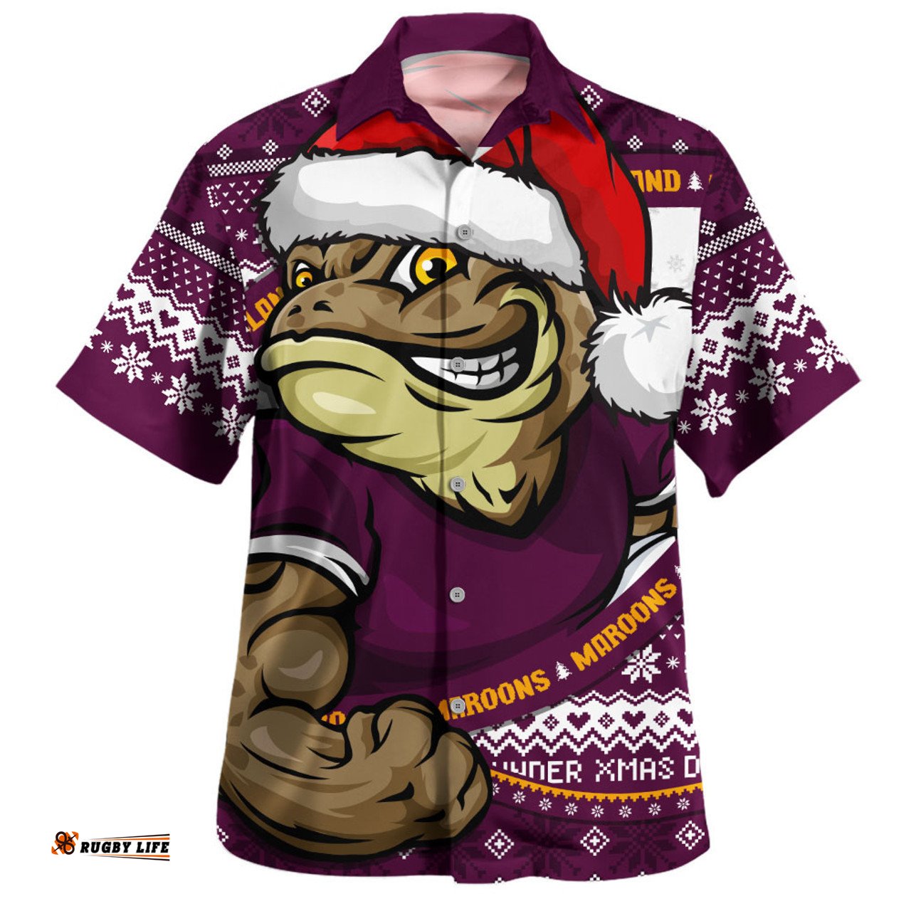 Amazing Aussie Queensland Maroons Ugly Knit Style For Christmas Game Fans Hawaiian Shirt