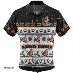 Amazing Aussie Wests Tigers Christmas Custom Special Ugly Christmas Hawaiian Shirt