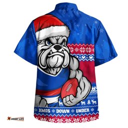 Amazing Aussie Western Bulldogs Merry Christmas Down Under Footy Power Style Hawaiian Shirt